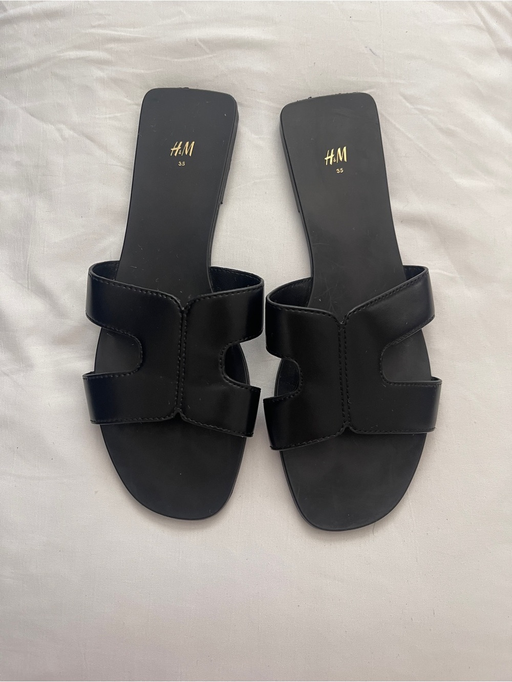 H&M Black Slide Sandals for Women